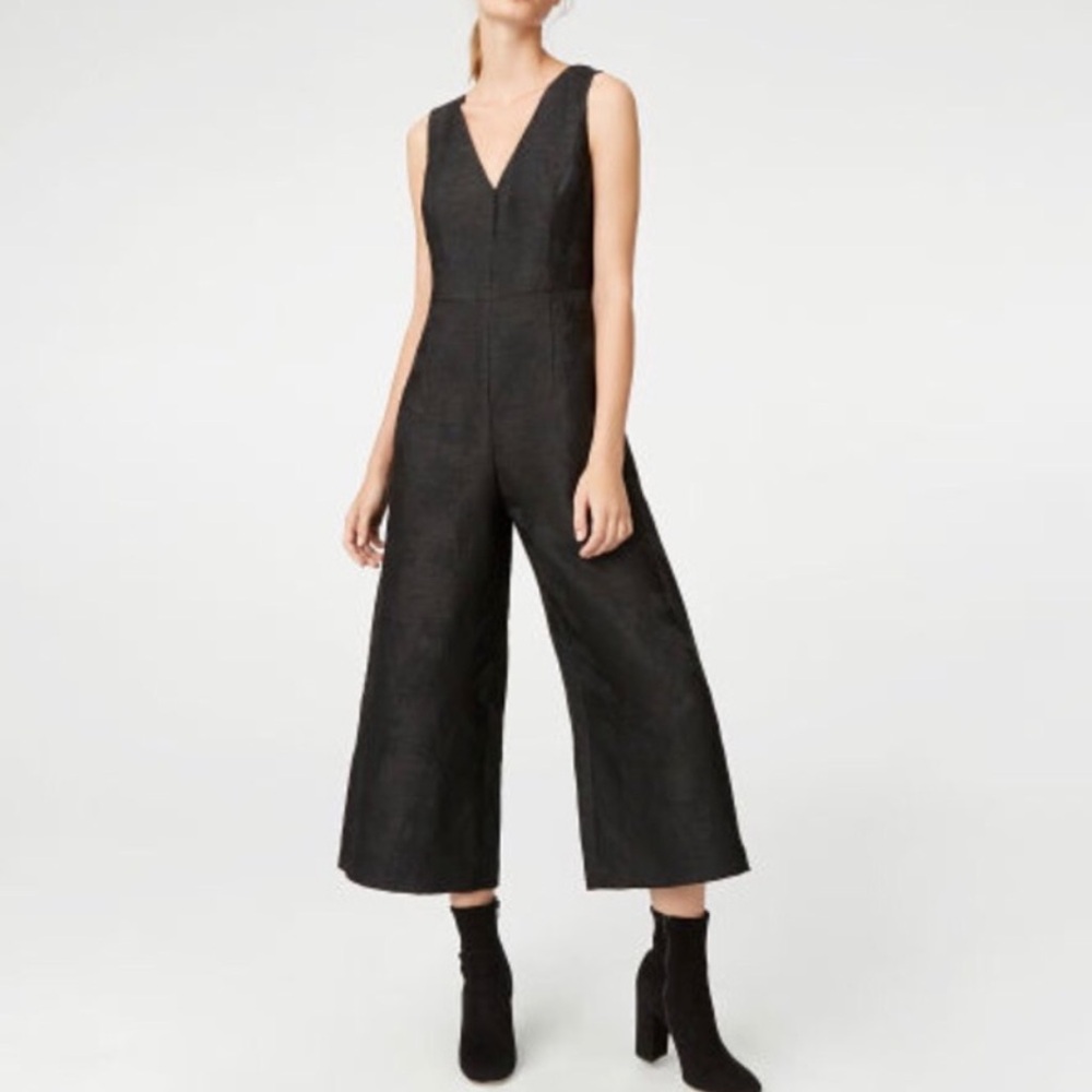 Club Monaco Black Sleeveless Jacquard Jumpsuit BNWT